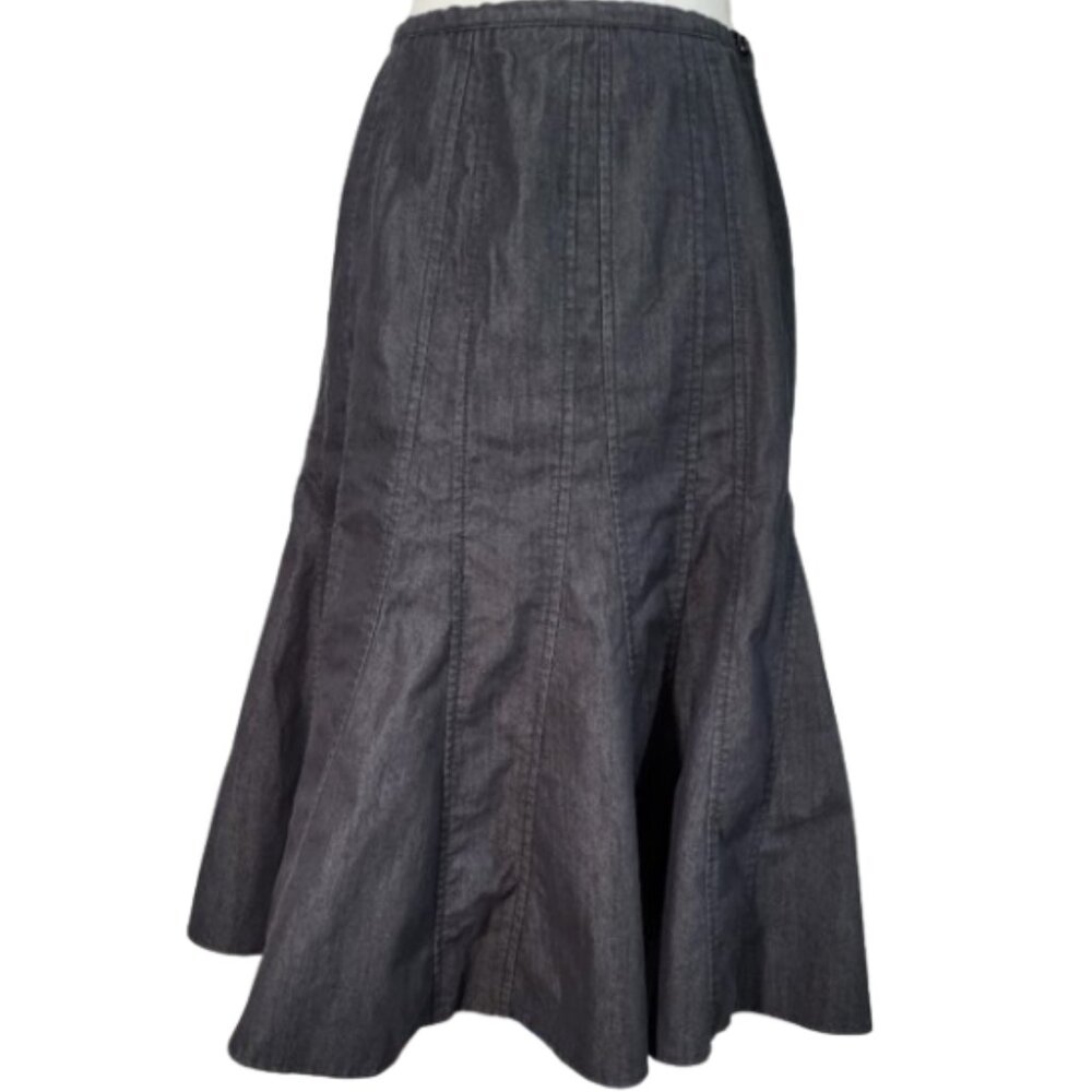 ZAC & RACHEL Flare Denim Jean Skirt With Side Zipper - Women's 12